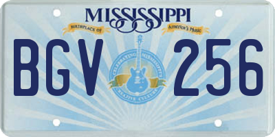 MS license plate BGV256