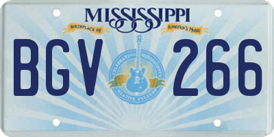 MS license plate BGV266