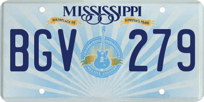 MS license plate BGV279