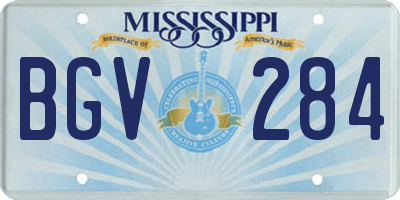 MS license plate BGV284