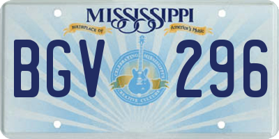 MS license plate BGV296