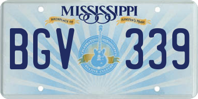 MS license plate BGV339