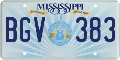MS license plate BGV383