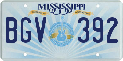 MS license plate BGV392