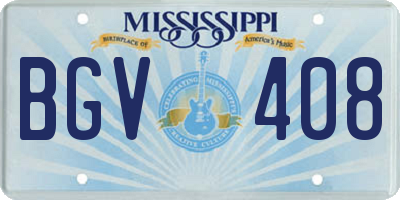 MS license plate BGV408