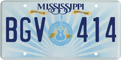 MS license plate BGV414