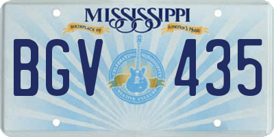 MS license plate BGV435