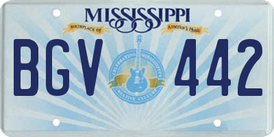 MS license plate BGV442