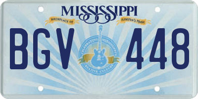 MS license plate BGV448