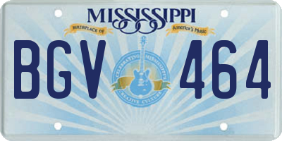 MS license plate BGV464