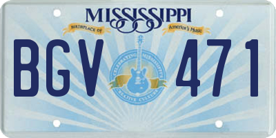 MS license plate BGV471