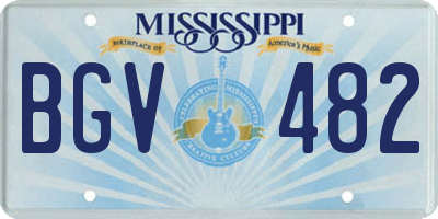 MS license plate BGV482