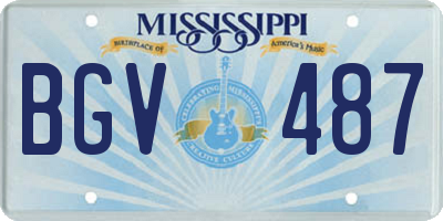 MS license plate BGV487