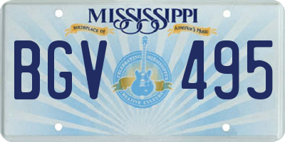 MS license plate BGV495