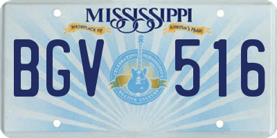 MS license plate BGV516