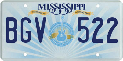 MS license plate BGV522