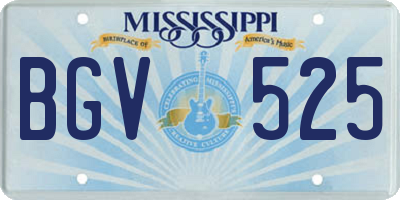 MS license plate BGV525