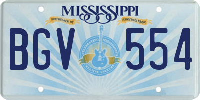 MS license plate BGV554