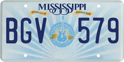 MS license plate BGV579