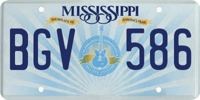 MS license plate BGV586