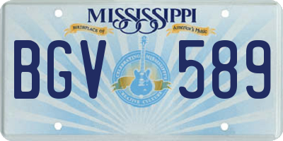 MS license plate BGV589