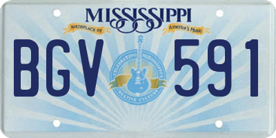 MS license plate BGV591