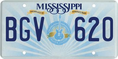 MS license plate BGV620