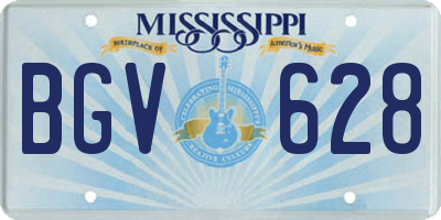 MS license plate BGV628