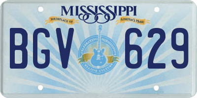 MS license plate BGV629