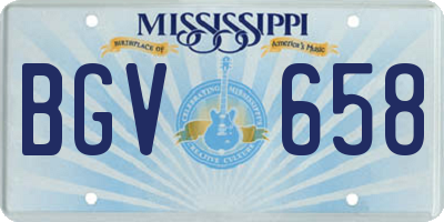MS license plate BGV658