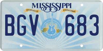 MS license plate BGV683