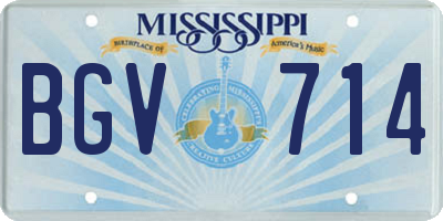MS license plate BGV714