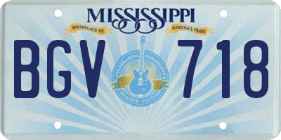 MS license plate BGV718