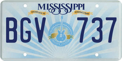 MS license plate BGV737