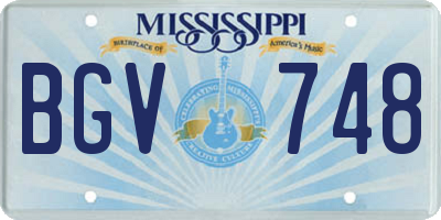 MS license plate BGV748