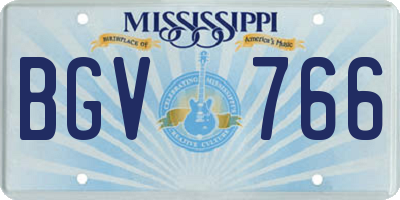 MS license plate BGV766