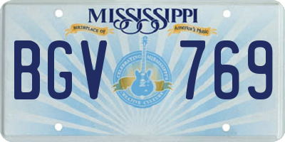 MS license plate BGV769