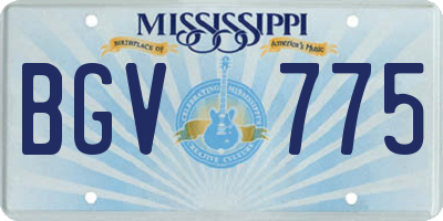 MS license plate BGV775
