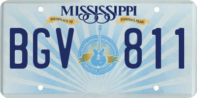 MS license plate BGV811