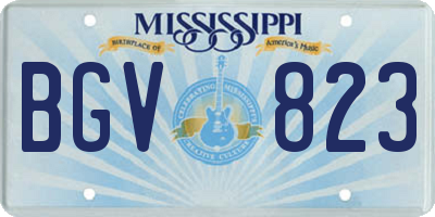 MS license plate BGV823