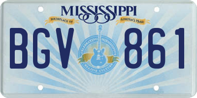 MS license plate BGV861