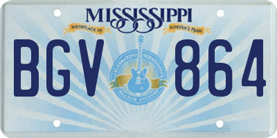 MS license plate BGV864