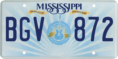 MS license plate BGV872