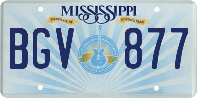 MS license plate BGV877