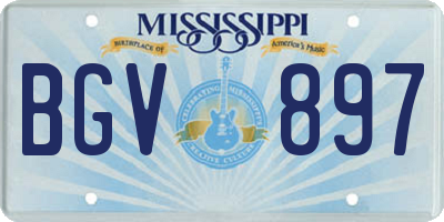 MS license plate BGV897