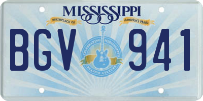 MS license plate BGV941
