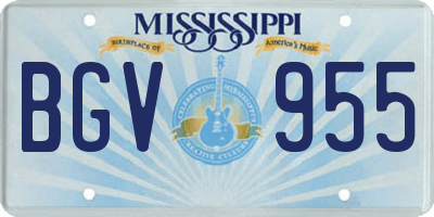 MS license plate BGV955