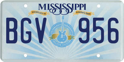 MS license plate BGV956