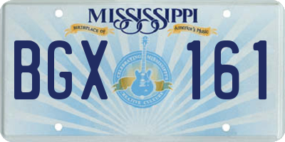 MS license plate BGX161