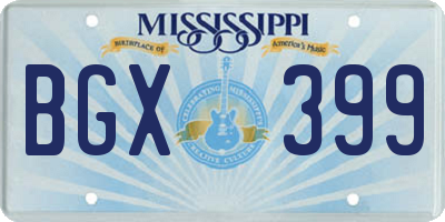 MS license plate BGX399